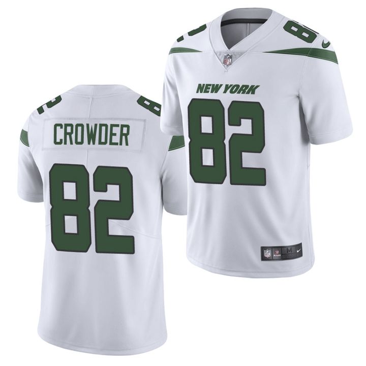 Men New York Jets #82 Jamison Crowder Nike White Vapor Limited NFL Jersey